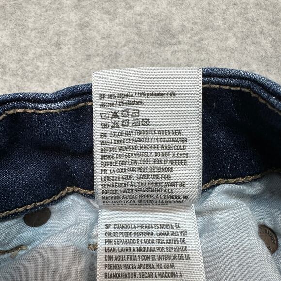 American Eagle Denim Short WMNS 4 Next Level Stretch Curvy Hi-Rise Shortie Blue - Picture 9 of 9